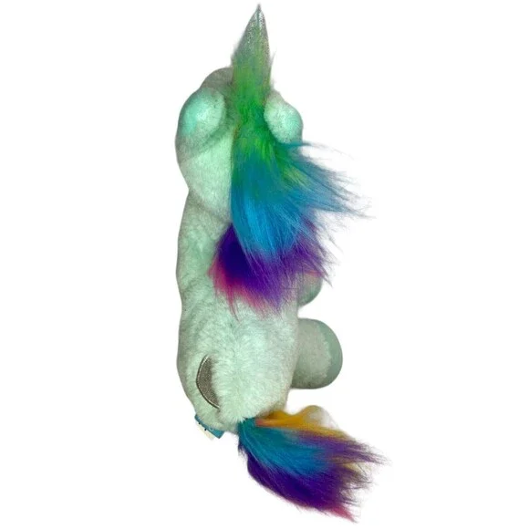 Manhattan Toy Unicorn Plush Mint Green Rainbow Silver Sparkle Heart Stuffed Toy - Picture 6 of 11